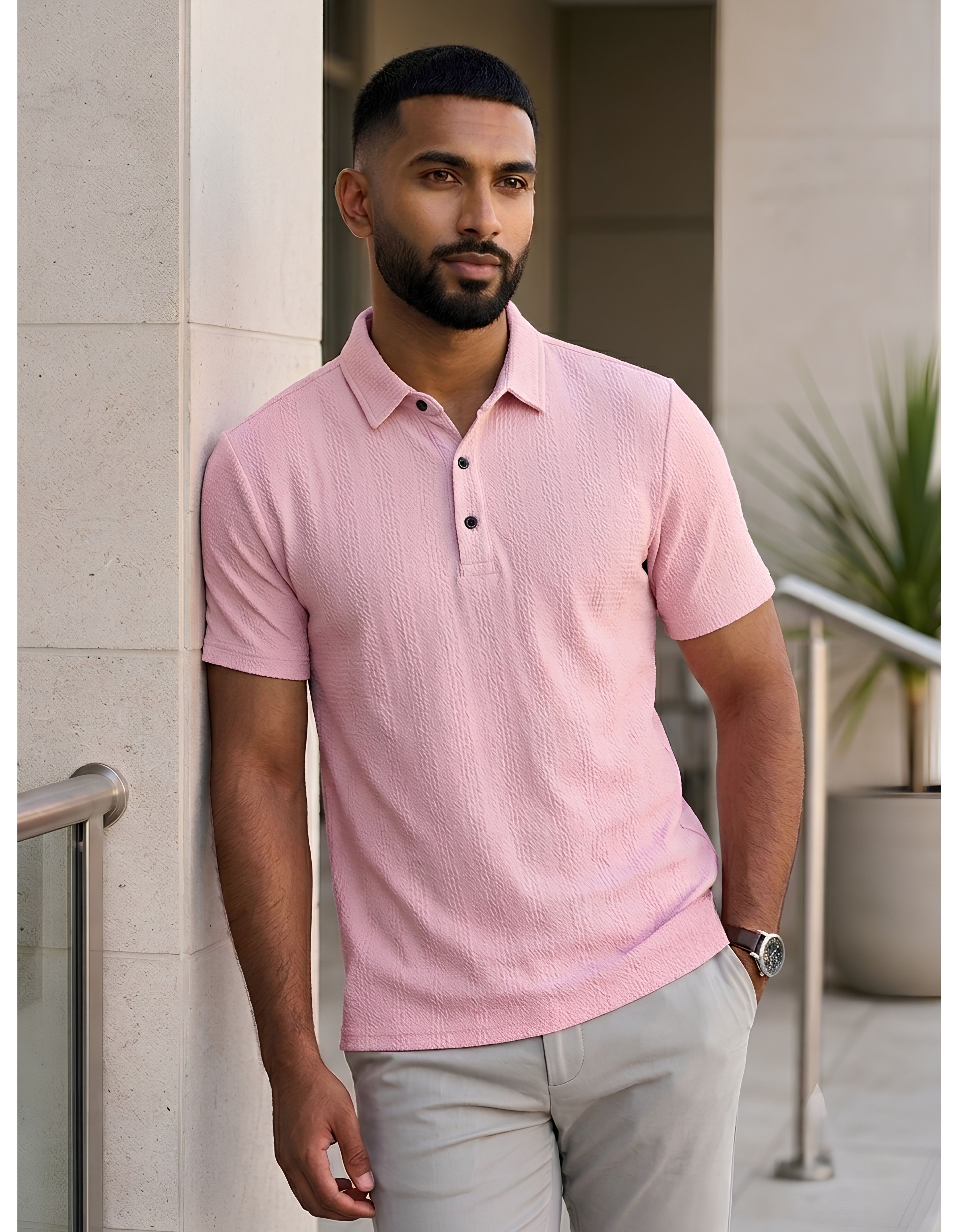 Casual Texture Polo