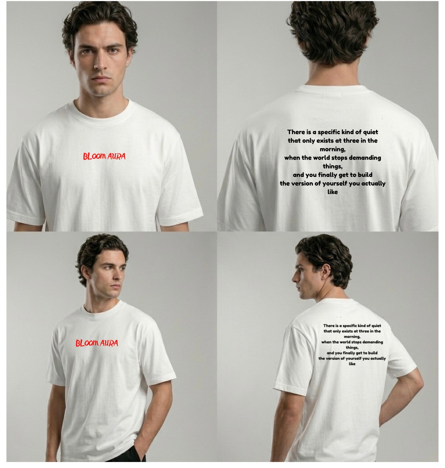 Bloom Aura Quote tee