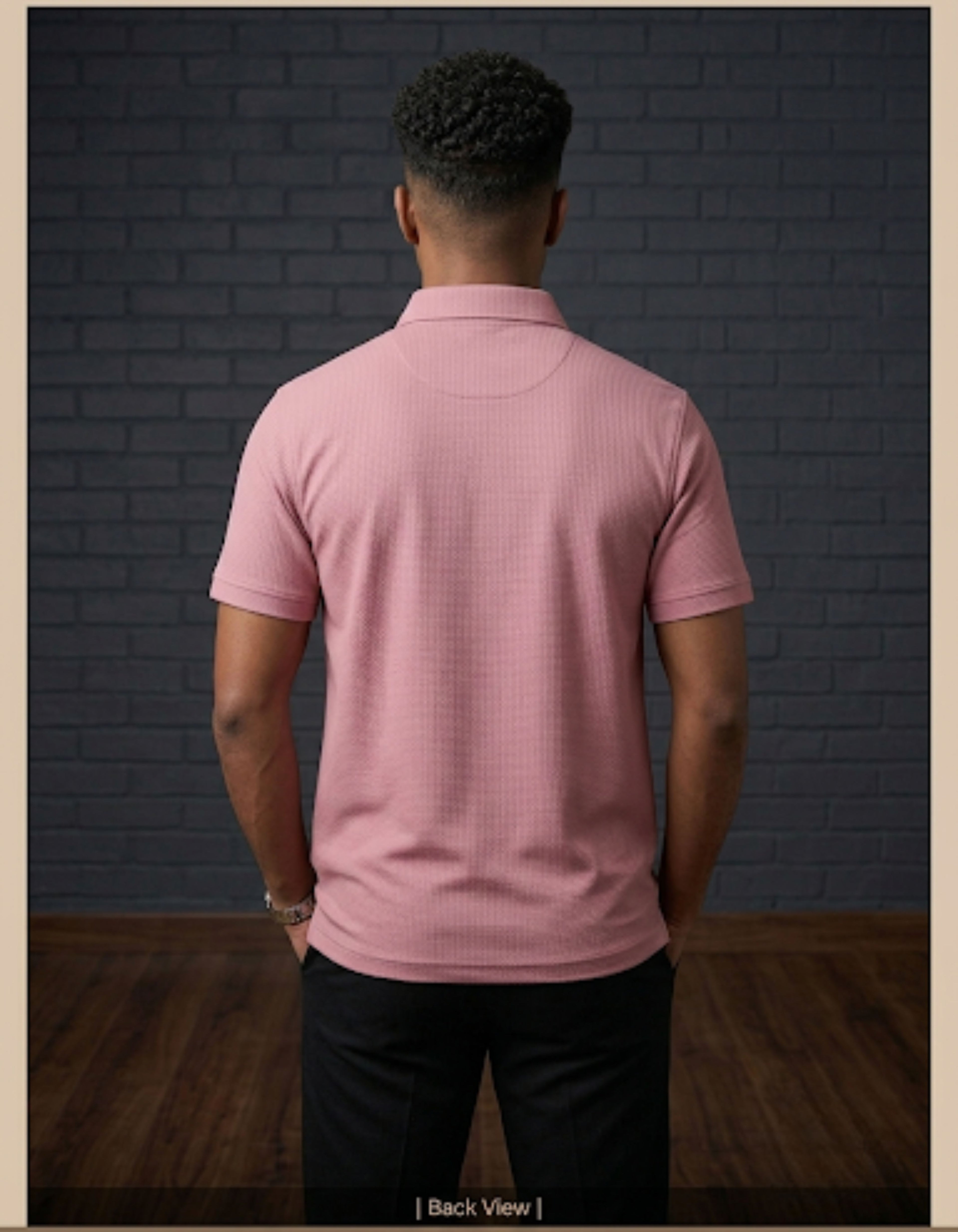 Texture Polo T shirt