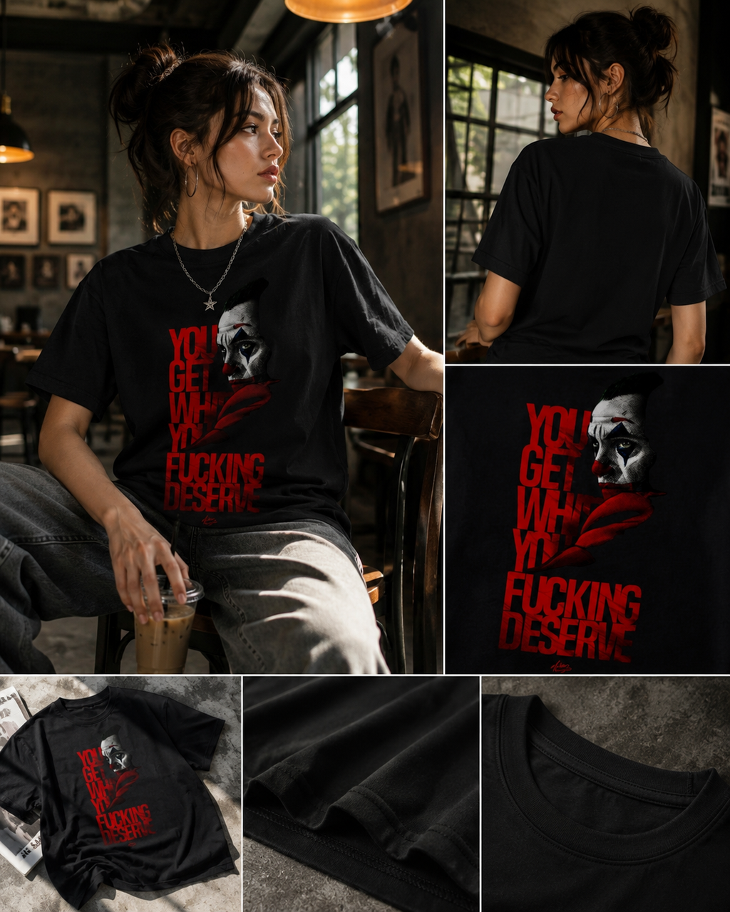 Chaos Theory" Joker Cinematic Print Tee – Dark Urban Series
