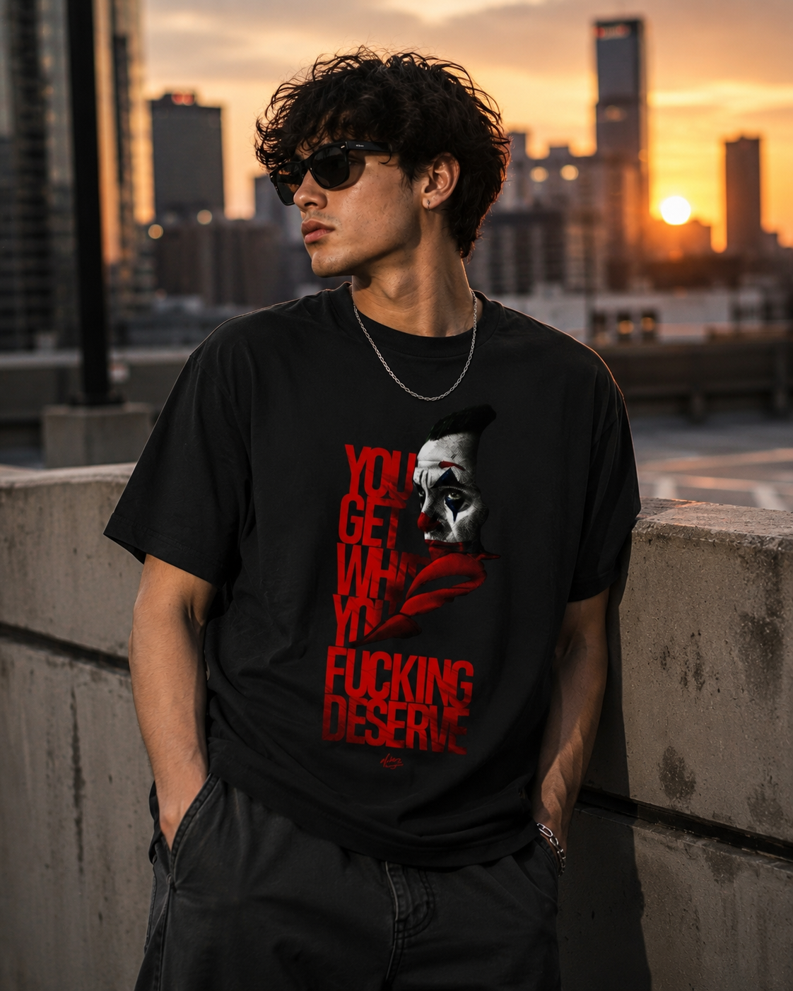 Chaos Theory" Joker Cinematic Print Tee – Dark Urban Series