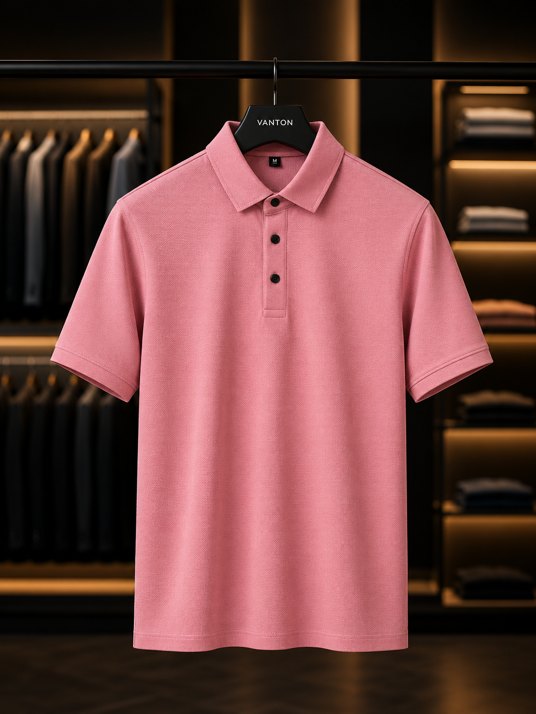 Texture Polo T shirt