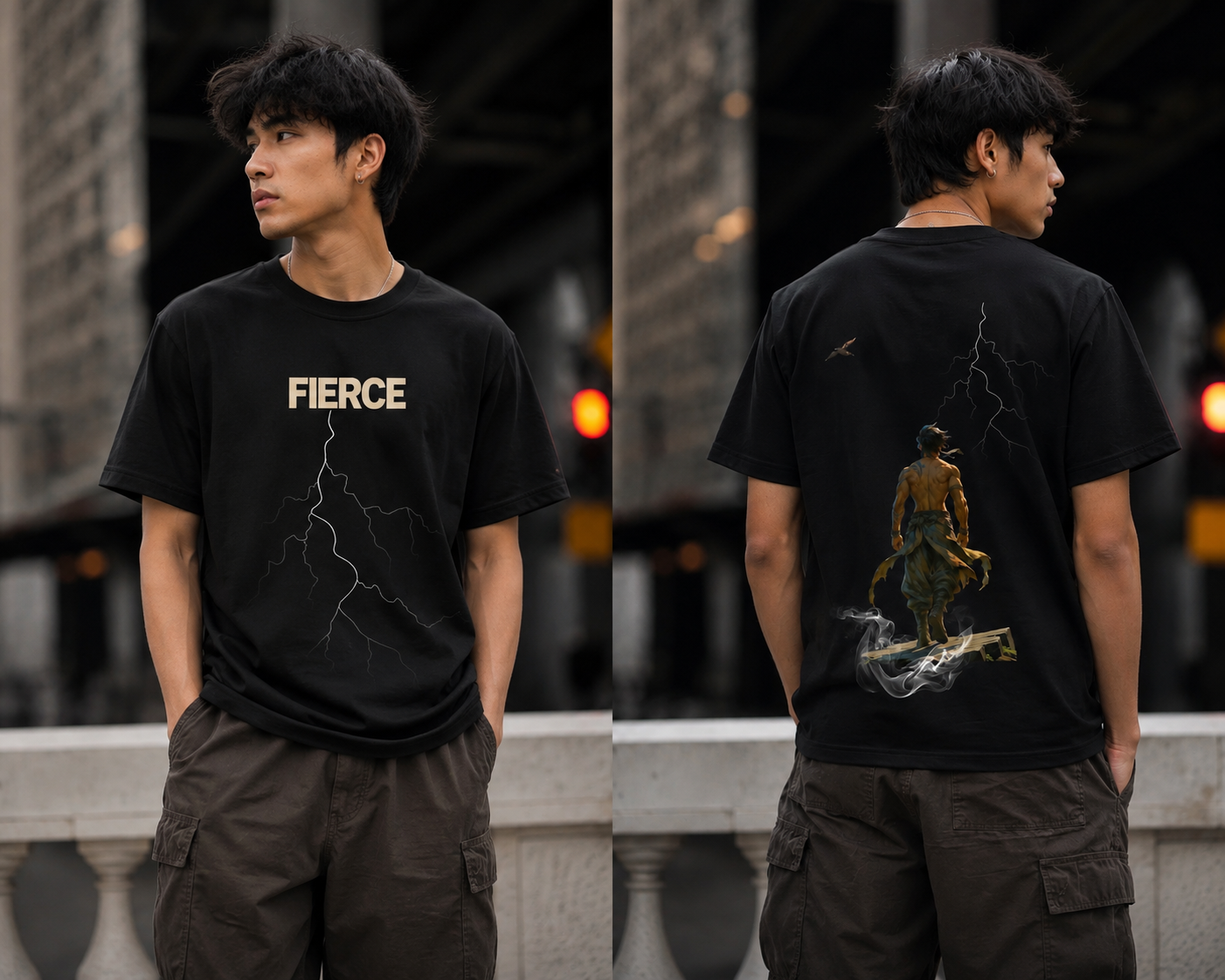 The Fierce Lightning Oversized T shirt