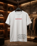 Bloom Aura Signature quotes Tee – Pure White