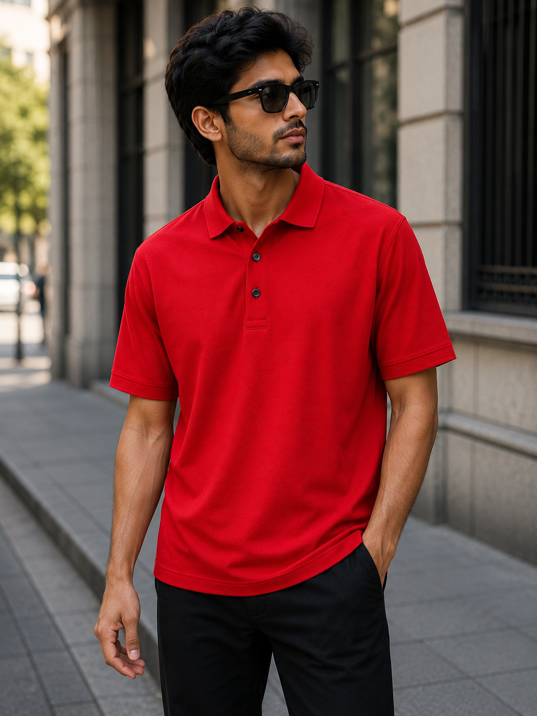 Texture Style Polo Tshirt