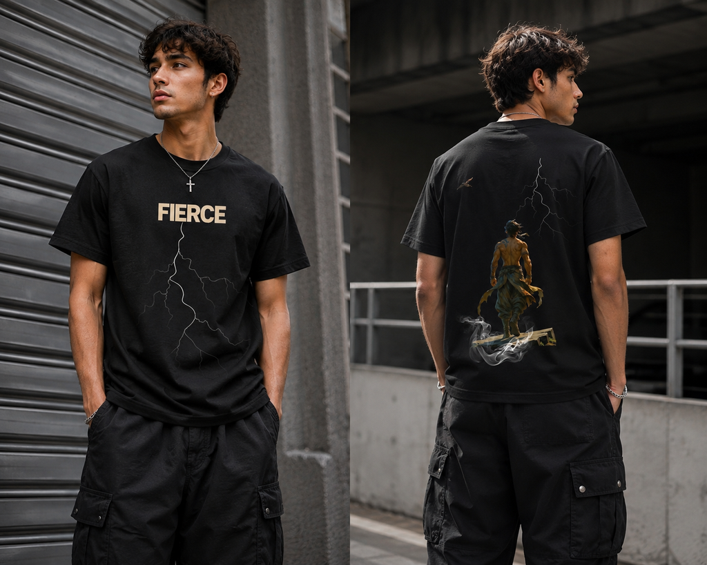 The Fierce Lightning Oversized T shirt
