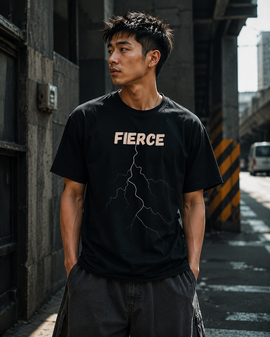 The Fierce Lightning Oversized T shirt