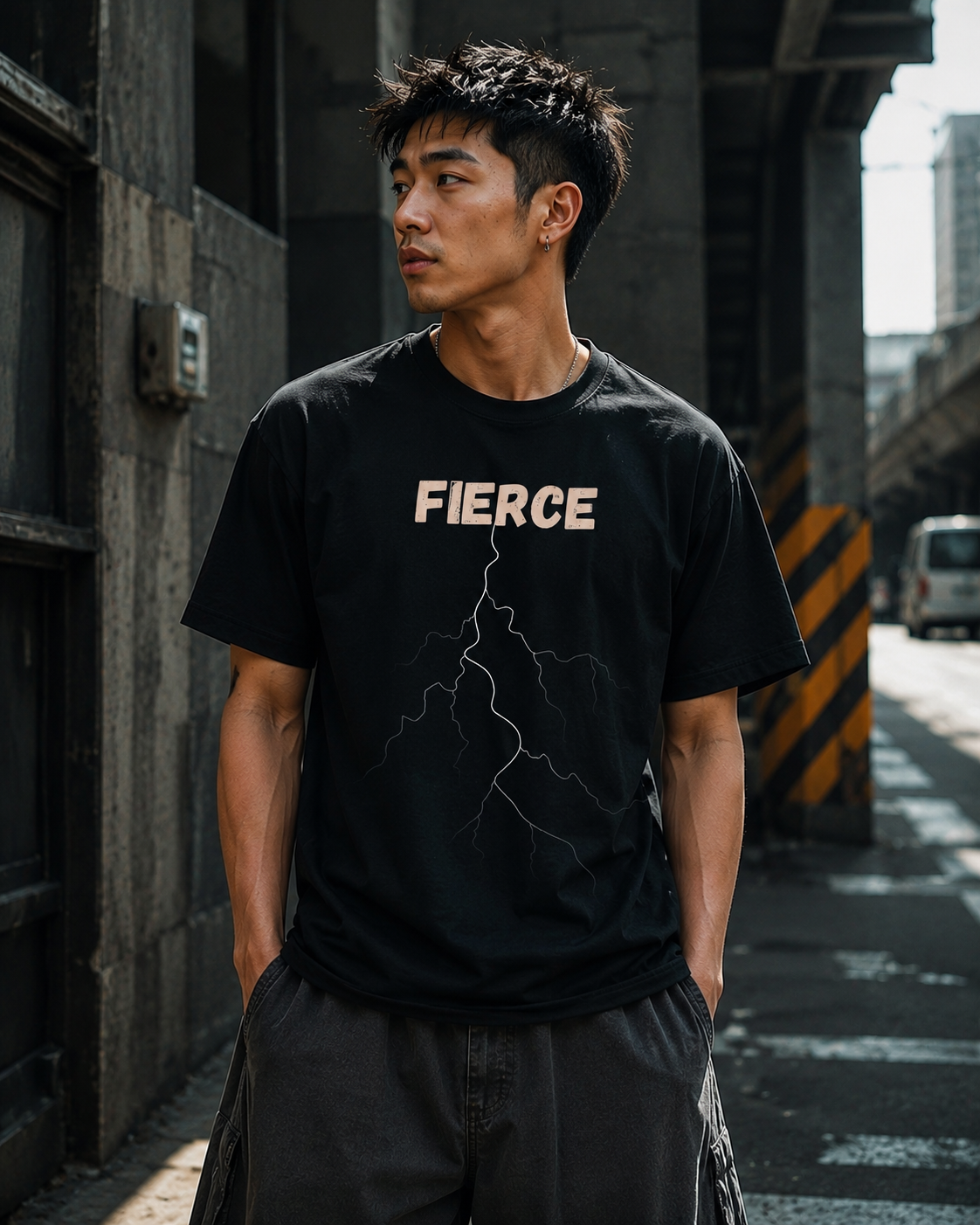The Fierce Lightning Oversized T shirt